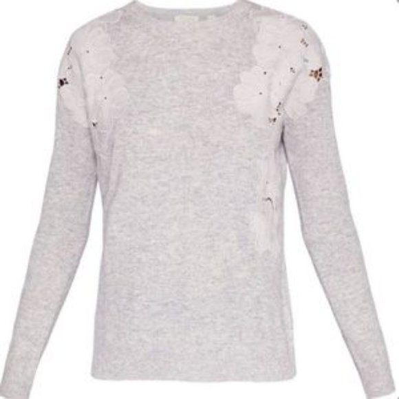 Ted Baker Yizelda Lace Shoulder Sweater Size 4 - Picture 3 of 8